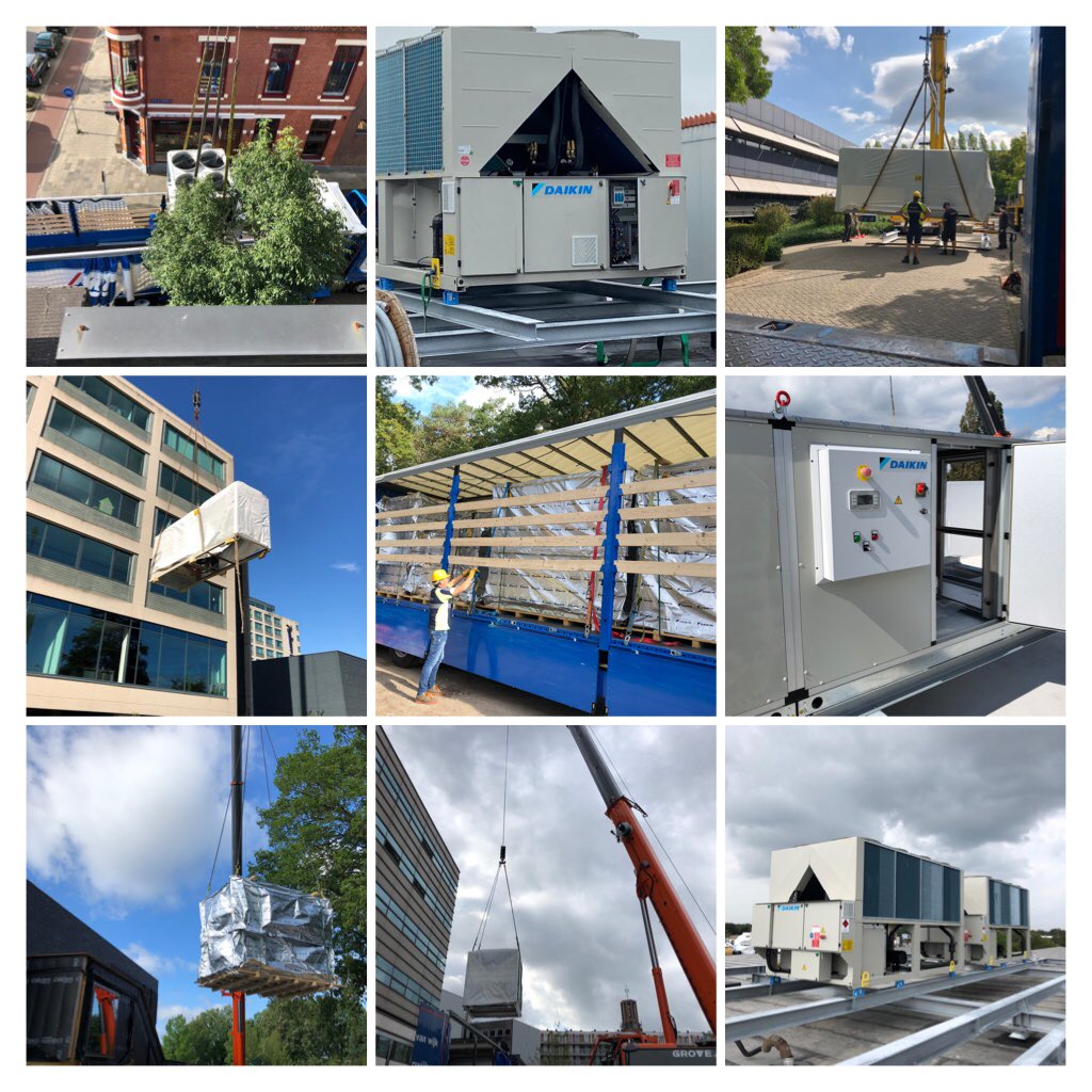 Weer heel wat afgeleverd! #daikin #warmtepomp #r32  #koudwatermachine #lbk #appliedsystems <a href="/DaikinNL/">Daikin Nederland</a>