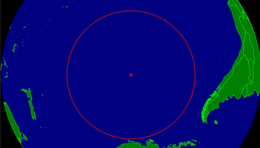 GGCanada's tweet photo. #LSV? Le point Nemo situé dans le Pacifique Sud est l’endroit sur Terre le plus loin de la terre ferme. Il est si éloigné de toute civilisation dans toutes les directions, que les humains les plus proches sont les astronautes à bord de la @Space_Station! https://t.co/kHfEqIqB8e