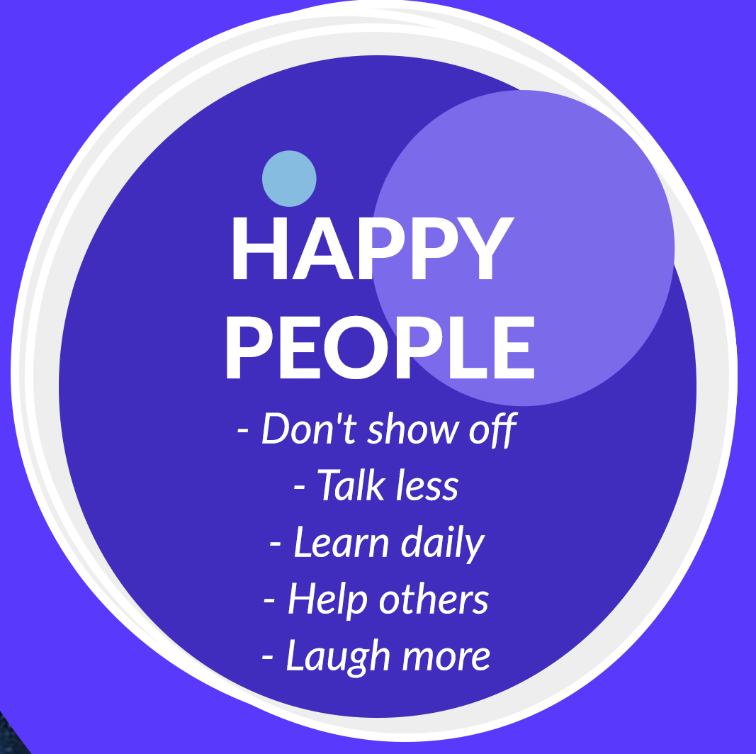 mindleap_app's tweet photo. #Happiness is a form of success. People who are happy invest in themselves and in their personal growth. Here are a few of their healthy habits. #MentalHealth https://t.co/RidtSrpyLX