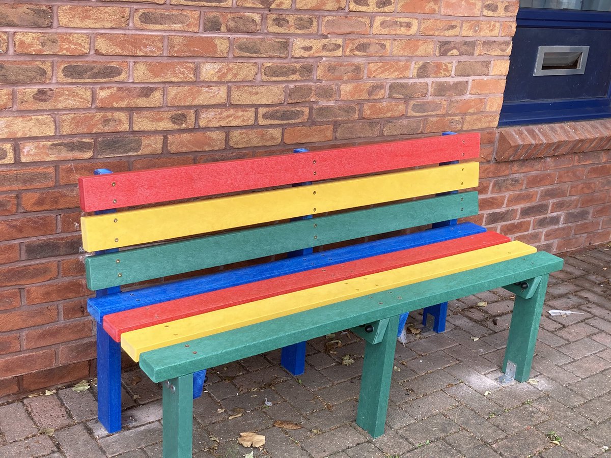 HonitonHealth's tweet photo. Nice to see the league of friends rainbow bench @HonitonHLofF @HonitonForward @HonitonDAA https://t.co/lQPm47n9Sp