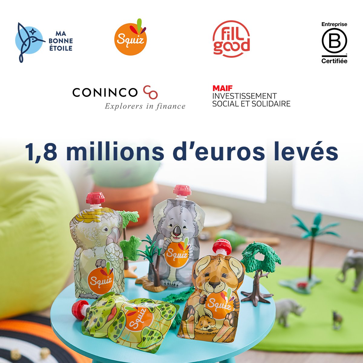 squizgourde's tweet photo. Heureux d’annoncer notre 1ère #levéedefonds auprès de @ONECREATION_/@ConincoExplorer &amp; @MAIF Investissement Social et Solidaire pour accélérer notre #impact positif https://t.co/9MQ49rkIhF

#BCorp depuis 2015, nos objectifs #RSE sont inscrits dans nos statuts. @BCorp_Fr @Asso_CEM https://t.co/CCmnAWQACA