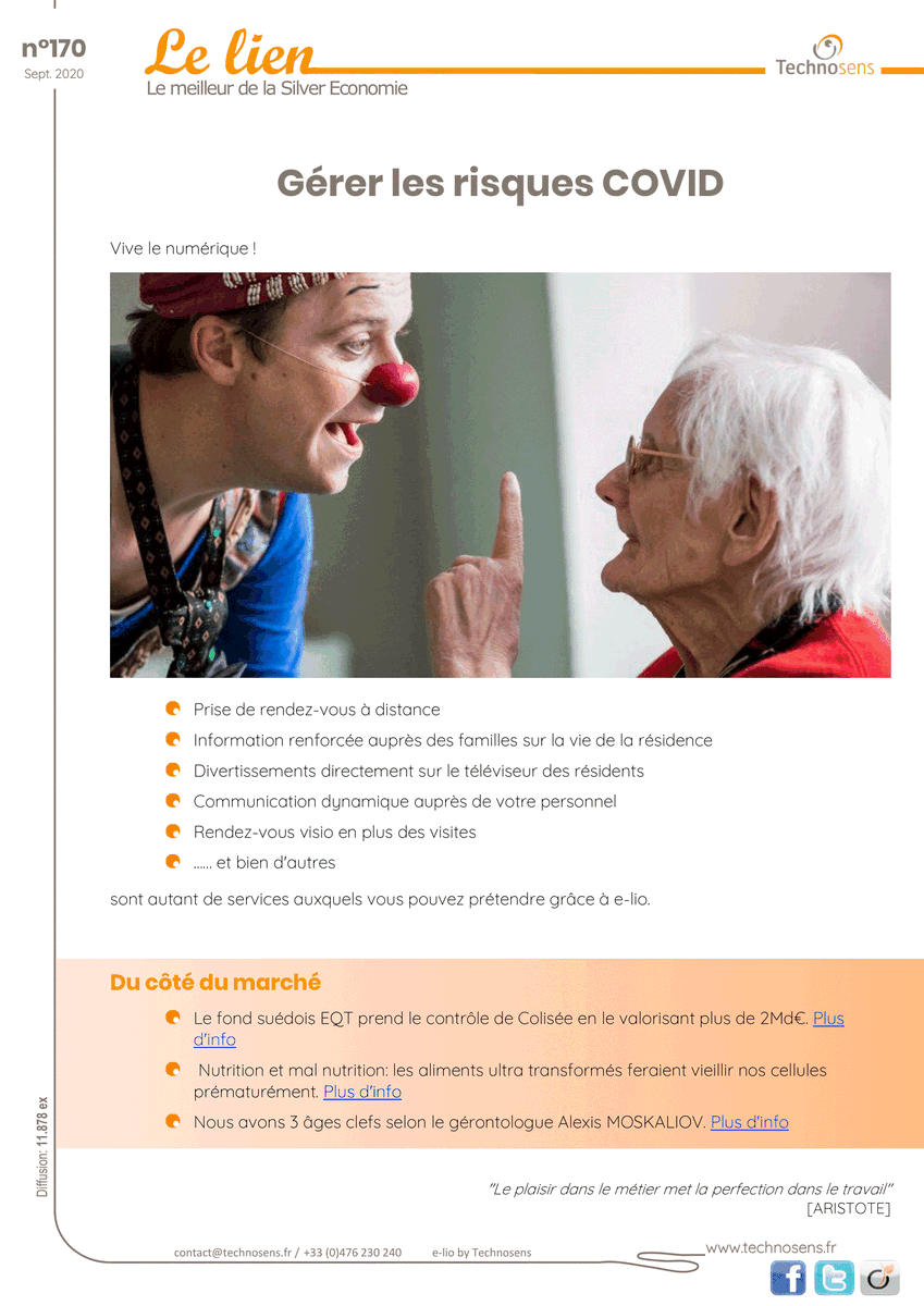 Notre newsletter de septembre :)!
Bonne lecture ;)
#ehpad #covid #numerique #partages