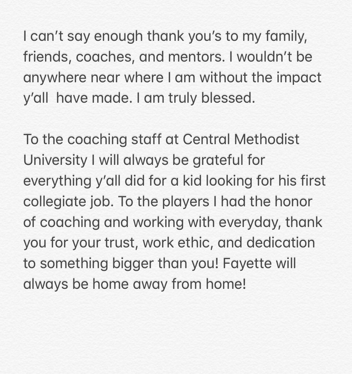 SethMclemore5's tweet photo. I would like to officially announce that I have recently accepted a new job at Murray State University. I’m very excited for the opportunity to work with a great coaching staff and some awesome men! @RacersBaseball 

@LeakKelly @BrelandNate @schwelly25 @CMU_BASEBALL https://t.co/dfsDMtIxVu
