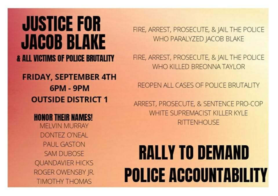 chrisbthinkin's tweet photo. Cincy Rally Tonight. #DefundtheCPD #JacobBlake #MelvinMurray #BreonnaTaylor #JoanBurton #PaulGaston #TimothyThomas #EveretteHoward #SamDubose #QuandavierHicks #DontezOneal #KellyBrinson https://t.co/cJwTdbXJg8