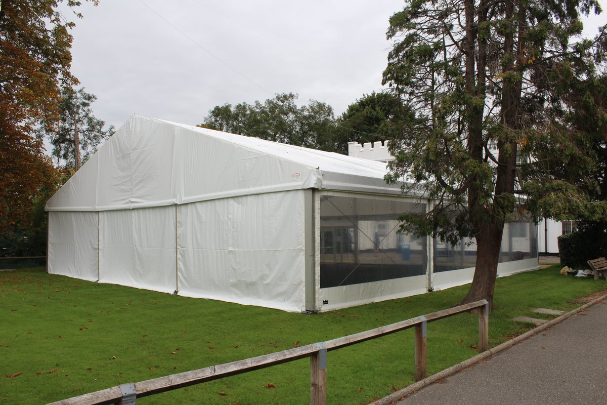 Back to school we go. 15m x 15m Temporary Structure set up for social distancing lunchtimes at a North London School.