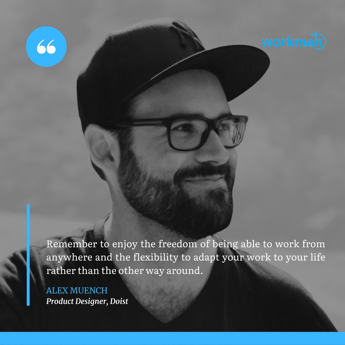 workmandotng's tweet photo. "Remember to enjoy the freedom of being able to work from anywhere and the flexibility to adapt your work to your life rather than the other way around." Alex Muench

#remote # #futureofwork #vc #entrepreneurs #mindsets 
#remoteaccess #virtualoffice #officeculture #workplace https://t.co/85If3nxZDN