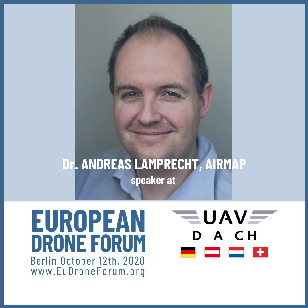 Welcoming Dr. Andreas Lamprecht at #edf2020 presenting #BVLOS strategies on Oct 12th online and on-site in #Berlin
#UAS #drones #conferenc2020 eudroneforum.org