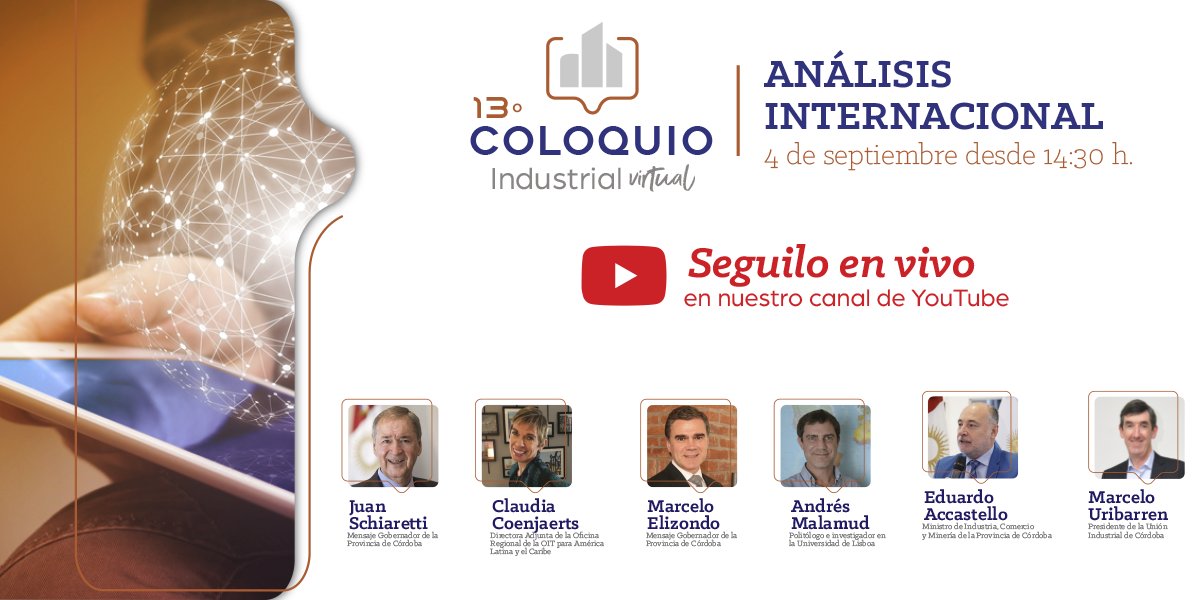 UICba's tweet photo. #HOY - Último módulo del 13º Coloquio de la UIC: "Análisis Internacional".
Seguilo en vivo desde las 14:30hs. en nuestro canal de YouTube: https://t.co/Mz5UGUGAyL ¡Sumate! ⏪⁣
#ColoquioUIC #Industriales #Eventos #UnionIndustrial #AnalisisInternacional #Internacional https://t.co/Unw44bT3N0