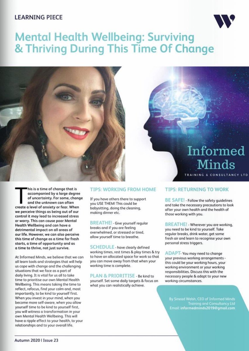We are delighted to be included in the <a href="/wibni/">Women in Business</a> Magazine this week!
If you haven't seen it yet, check it out here ow.ly/NR5o50Bh2sS
Be sure to check out page 29!
#InformedMinds #InformedMindsTrainingandConsultancy #WomenInBusiness #WIB #WIBmagazine <a href="/sinead_welsh/">Sinead Welsh</a>
