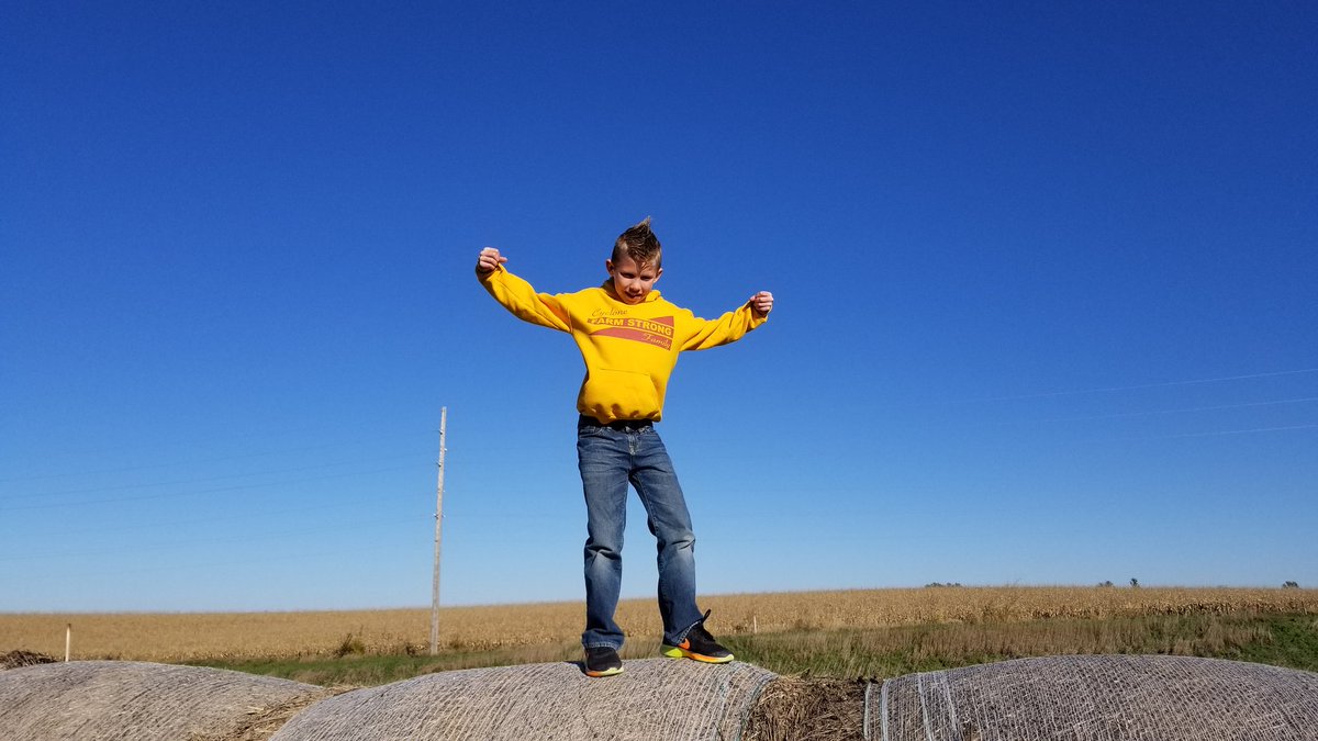 CycloneATH's tweet photo. From the crop fields to the football field, Cyclone Nation is farm strong. Show us how you represent Iowa State on your farm using #CyFarm for the chance to win an ISU hat! 🚜💪 https://t.co/sWxmRFyI82