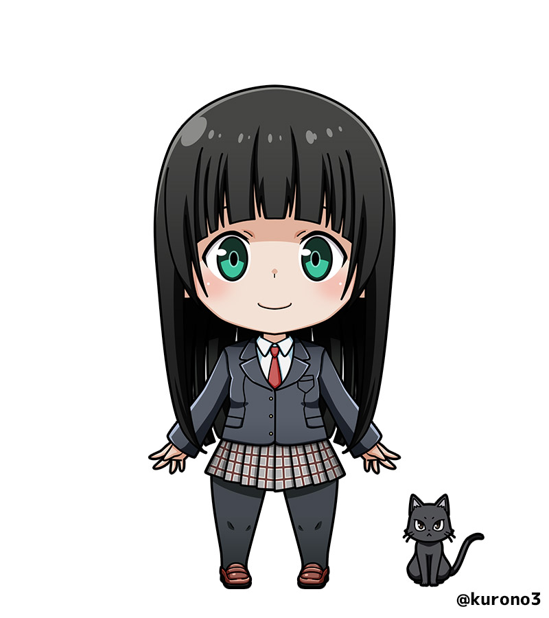 「出たらいいなを形(絵)に。ねんどろいど風・『ふらいんぐうぃっち』の木幡真琴ちゃん」|玄乃エミーのイラスト
