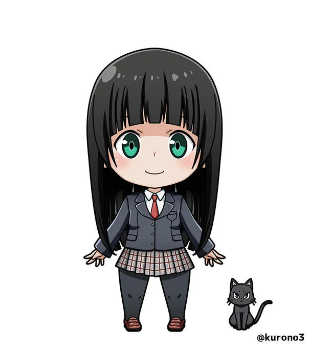 出たらいいなを形(絵)に。ねんどろいど風・『ふらいんぐうぃっち』の木幡真琴ちゃん&チトさん描きました。
#ふらいんぐうぃっち 