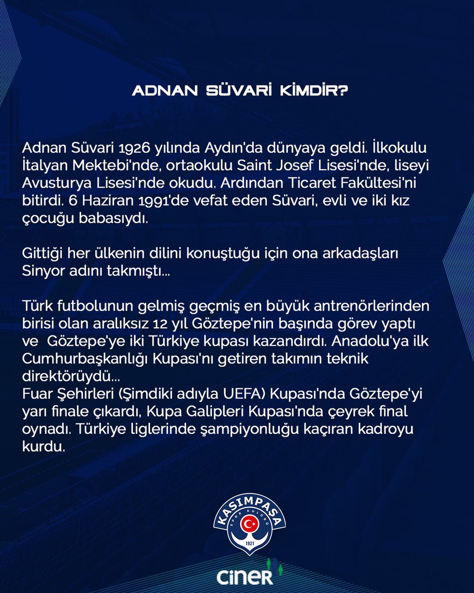 TÜRKİYE FUTBOL FEDERASYONU BAŞKANLIĞI’NA 

👉kasimpasa.com.tr/tr/haberler/ku…