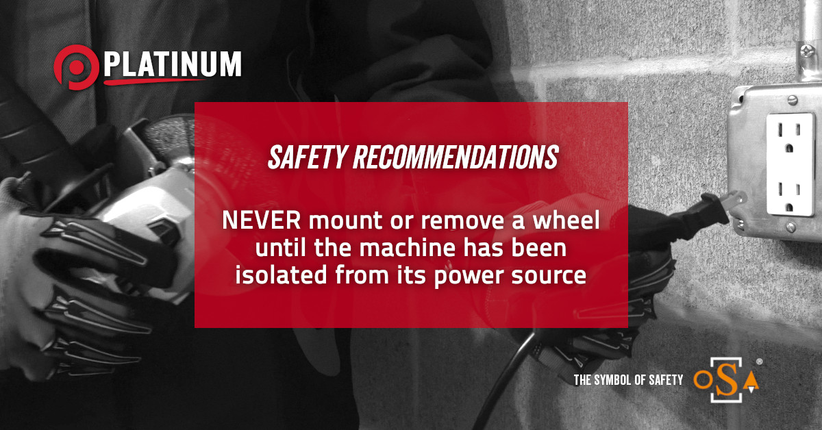 platinumnainc's tweet photo. NEVER mount or remove a wheel until the machine has been isolated from its power source.
#PlatinumNA #SafetyFirst #SafeIsSuper https://t.co/KyF4AT2mMG