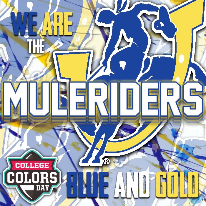 MuleriderSports's tweet photo. 🚨 It’s #CollegeColorsDay and we are repping our #BlueAndGold in Magnolia‼️🔵🟡 #GoMuleriders 

Where are you wearing your Mulerider Blue and Gold at today⁉️ Reply with a photo in a comments below‼️⬇️ https://t.co/Ked2TFymzl