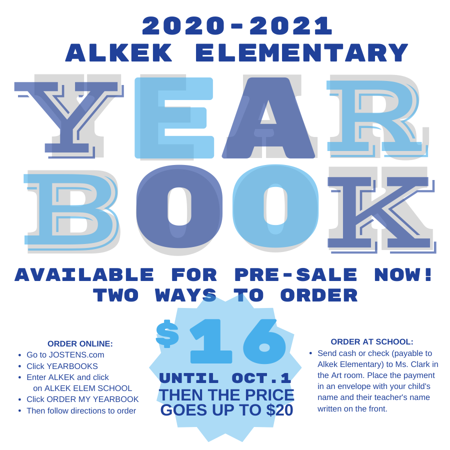 Order your Alkek Yearbooks now while they are on sale at a discounted price!