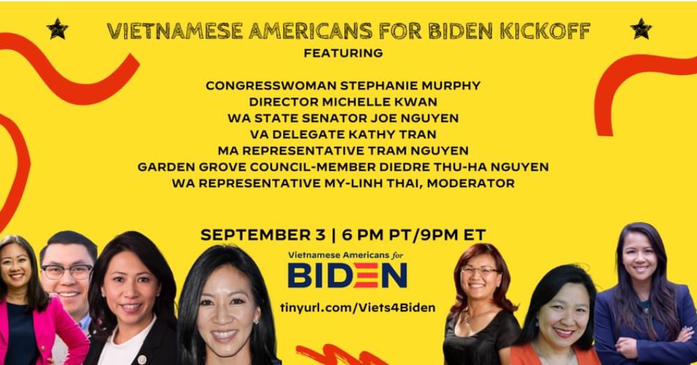 KathyKLTran's tweet photo. Last night, I joined fellow Vietnamese American elected officials &amp; advocates from across the country who are working hard to ensure we take back the White House this November! #GameOnVA #BidenHarris2020 Get involved today: https://t.co/6adjYEGV2H https://t.co/d8JkpXGmNq