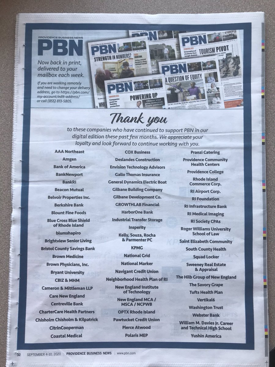 James_Bessette's tweet photo. Now the remix:
Guess what’s back... Back again....
PRINT IS BACK!!! Tell your friends!
Also, a shout-out to those who have supported us doing a digital edition for the last few months. Super appreciate it!
@ProvBusNews #PrintIsBack #SomeNormalcyReturning https://t.co/CoXhH2ydOT