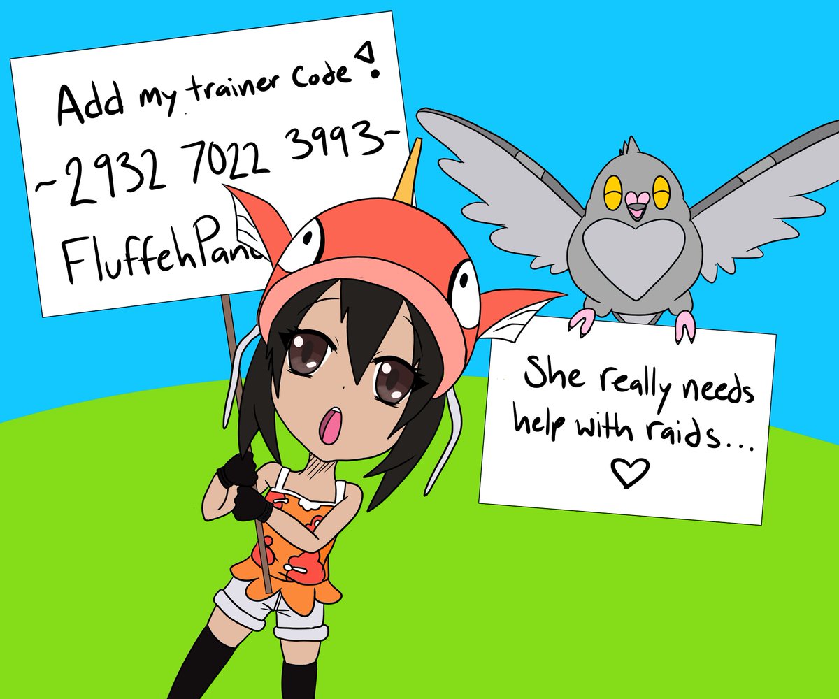 fluffeh_panda's tweet photo. If anyone plays #PokemonGO , feel free to add me 😊 I just started playing last month and need some help with raids 😆

#PokemonGoRaids  #pokemon #pidove #anime #animeart https://t.co/kQQlwxvGBJ
