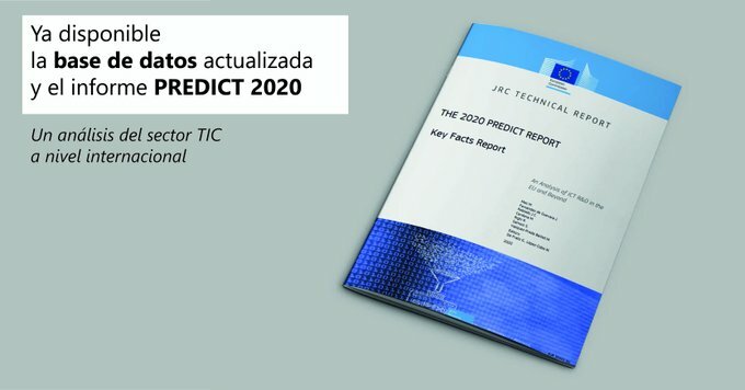 rlaragon's tweet image. RT @Ivie_news : La @ComisionEuropea publica la actualización de la base de datos y el informe #PREDICT2020. Un análisis del sector #TIC a nivel internacional en el que han trabajado @MatildeMas, @JFdez_guevara y @JCROBDOM 👉 ivie.es/es_ES/bases-de…
