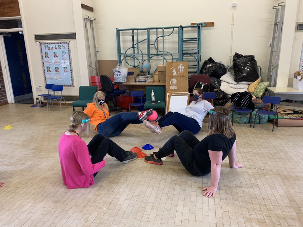 realPE_Annie's tweet photo. John of Gaunt staff loved the theme based stories for EYFS & Keystage 1, they certainly challenged themselves applying their Monkey Seated Balance skills in our Exchanging Objects Game 🔥🔥🙌🏼 Lots of Social skills celebrated too by staff 👌🏼👏👍🏻✋🏾 #realPE #Jasmine #multiability https://t.co/4mHWgYWjhg