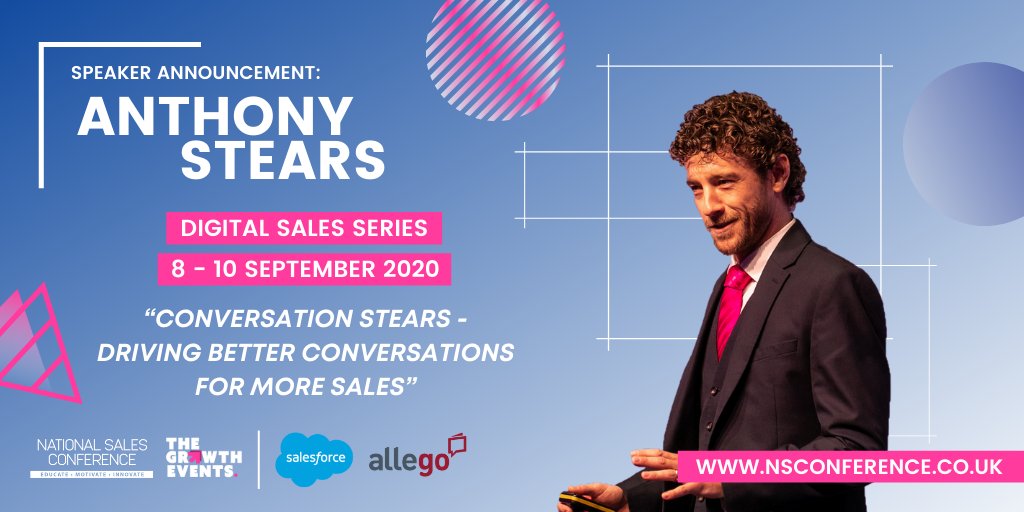 thegrowthhub_'s tweet photo. #NSCDigital // 8-10 September 2020

@AnthonyStears - Thurs 10th Sept!

'Driving Better Conversations for More Sales'
> 'Help your customers to buy'
> 'Steer' your conversations to the outcomes YOU want
> Dispell old-fashioned sales myths

#RegisterNow: https://t.co/49cEkynS2B https://t.co/bwCkakmKlK
