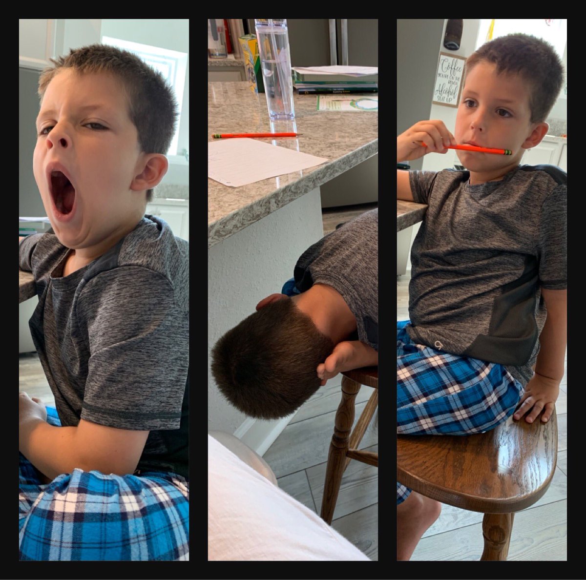 DrNicolasWade's tweet photo. I think we’re losing him. #ELearningFun #NumberOneSon https://t.co/vMiQdt8mEe