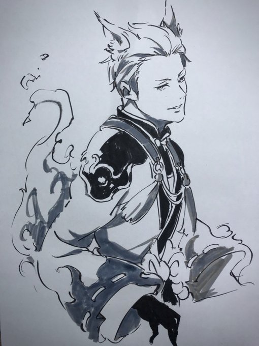 たまに筆ペンでなんも考えないで描きたくなる 