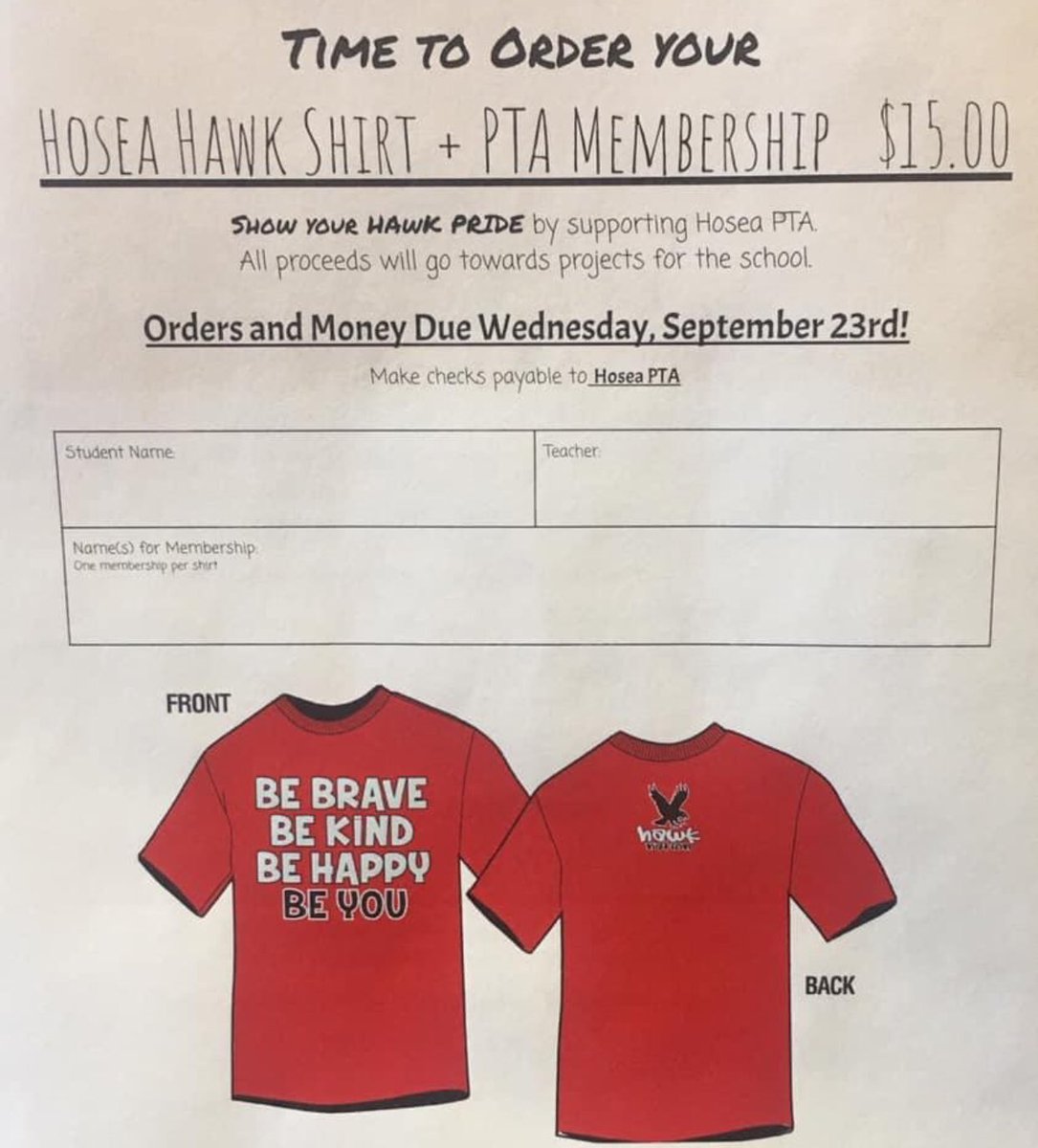 Please support our Hosea PTA!