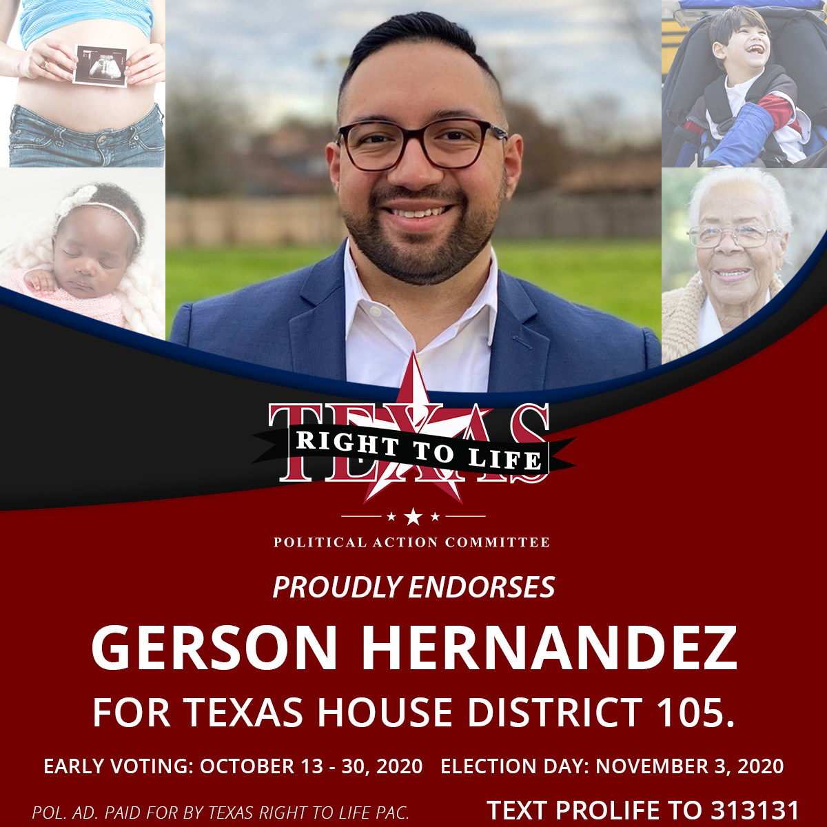 TXRightToLife's tweet photo. As a pastor's son and community activist, Gerson Hernandez has a heart for people and strong passion for the Pro-Life cause. We are proud to endorse his candidacy, and encourage people in Irving and Grand Prairie to vote for him on November 3rd! #VoteProLife #ProLifeTexas https://t.co/MWChy97QpZ