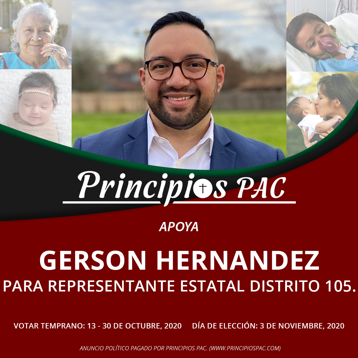 PrincipiosPAC's tweet photo. Gerson Hernandez es un cristiano consistente pro-vida que se enfrenta a un demócrata radicalmente pro-aborto. Si vives en Irving o Grand Prairie, vota Pro-Vida por el Republicano Gerson Hernandez! https://t.co/ZLA1gIHAX2