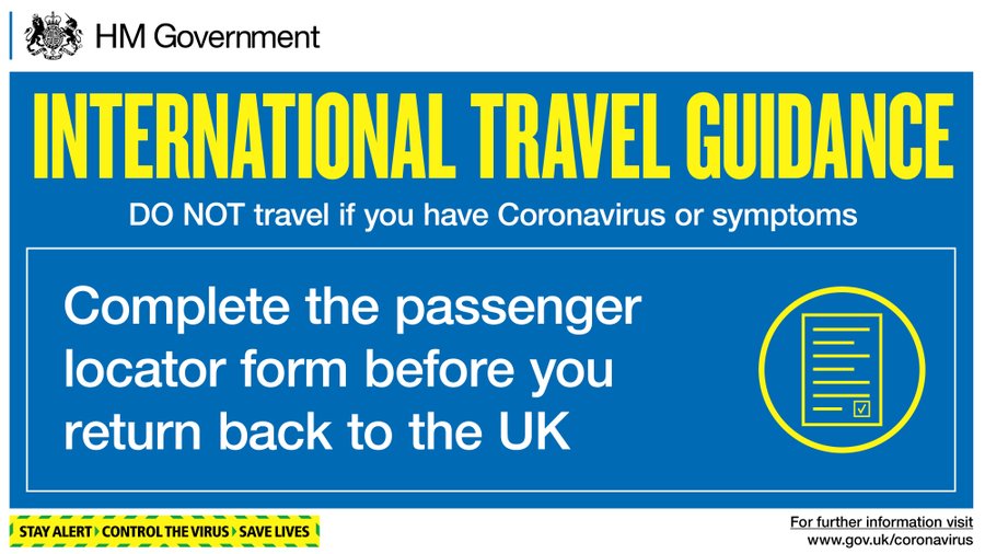 manairport's tweet photo. The UK Government has requested that all arriving passengers into the UK must fill in a passenger locator form. Download the form and learn more here: https://t.co/Wd8NIUBnrH https://t.co/1381PFRnCi