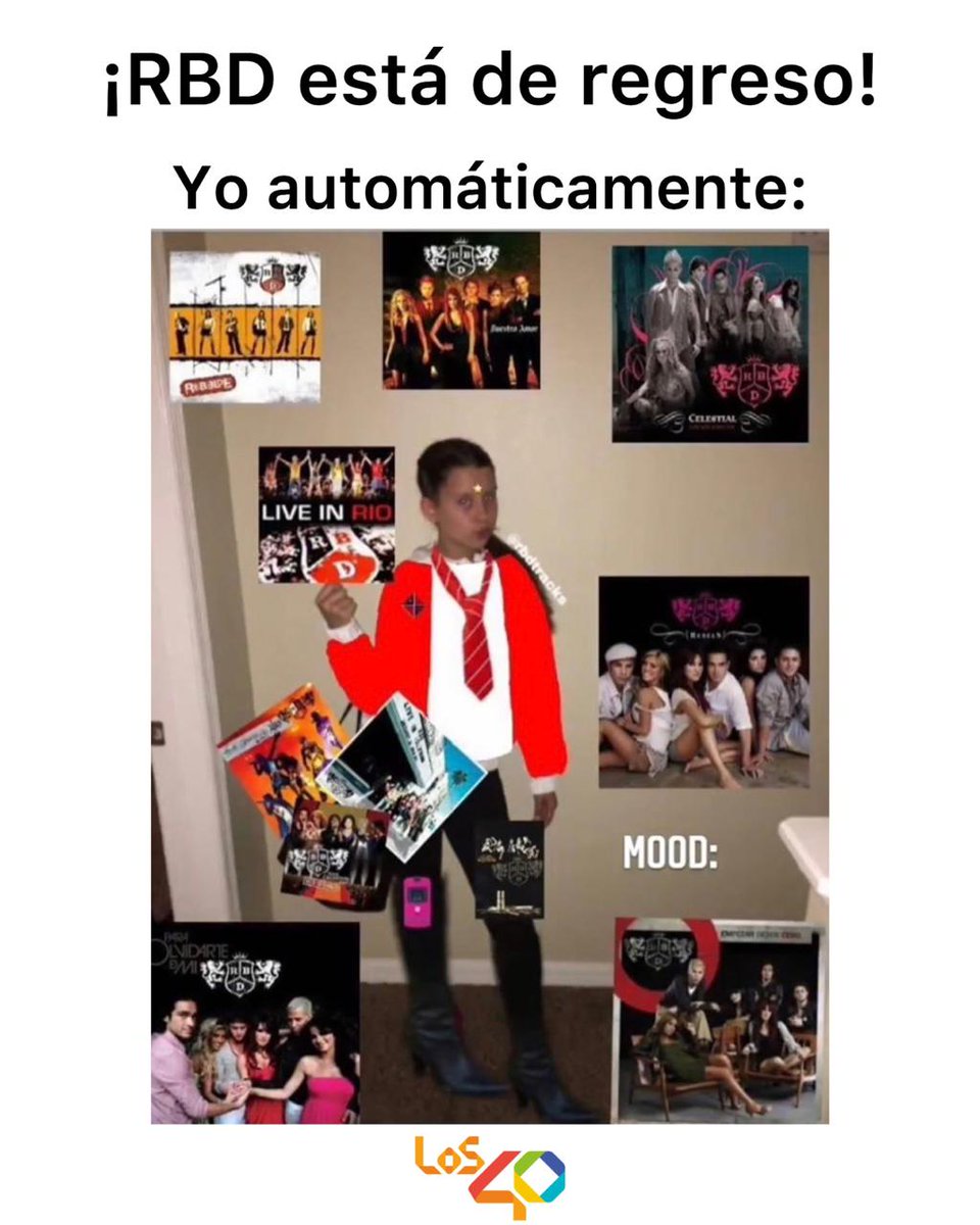 los40colombia's tweet photo. ¿Cuántos así en estos momentos? 😍😆

¿Cuál es tu canción favorita de @RBD_oficial? 🤔

#RBDisBack 
#RBDisBack 
#RBDisBack 
#RBDisBack 

https://t.co/a1cKX0JPfZ https://t.co/jTY5JDa77L