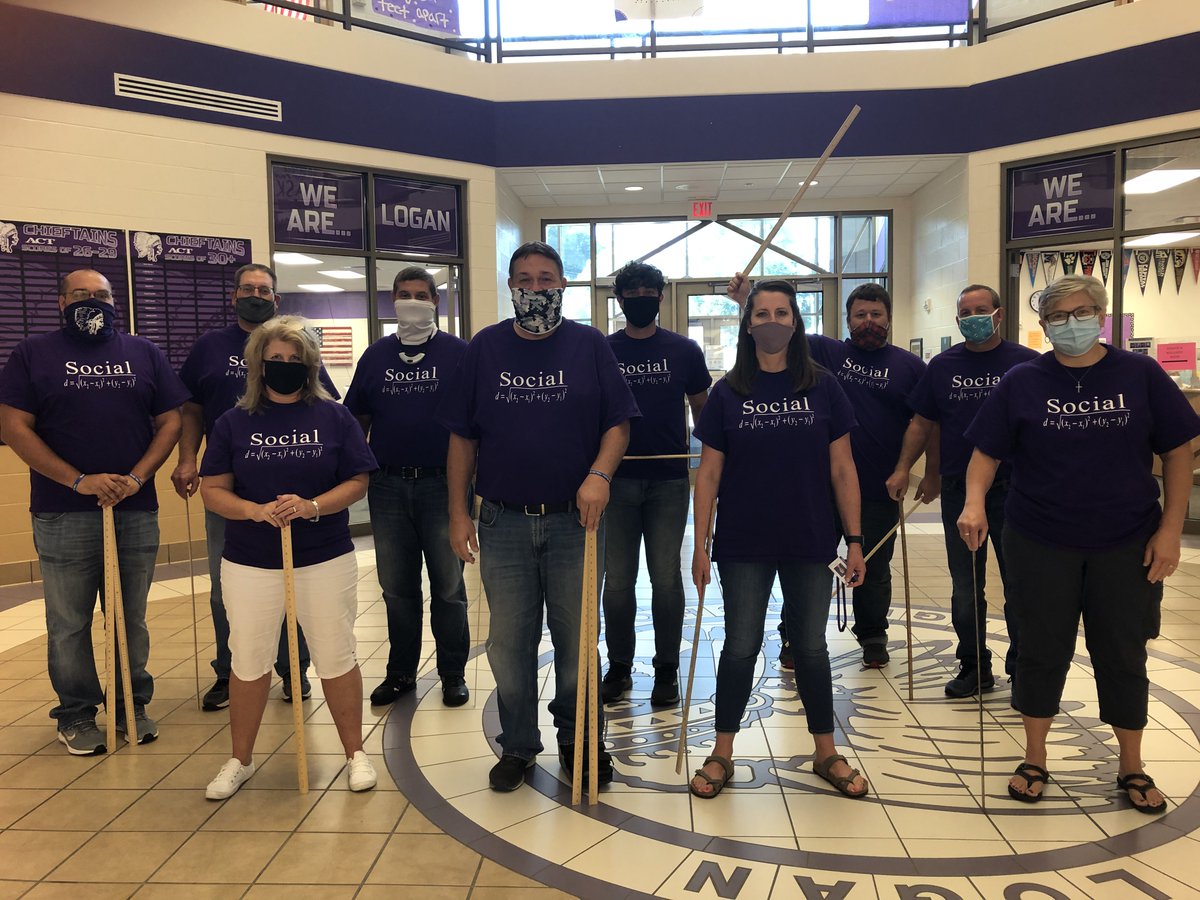 lh_highschool's tweet photo. LHS Math Team supporting Social Distancing
#distanceformula https://t.co/nyAlTUv2aZ