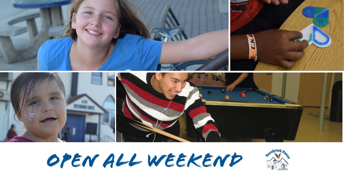Rossbrook's tweet photo. @Rossbrook  is open all weekend for children &amp; youth to drop-in, check the schedules to see what's happening. The pool tables are open, too!  #rossbrookhouse #childrenandyouth #stufftodo #winnipeg #programsandactivities #SummerIsOn https://t.co/FKnvf5F3aD