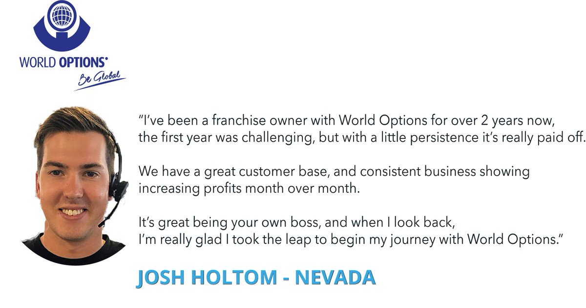 WorldOptionsUSA's tweet photo. Be your own boss and #WorkFromAnywhere, by joining our highly successful #franchise model. Our franchisees provide exclusive #ups and #freight rates to businesses across the US.

https://t.co/RwOMQmhJK1 https://t.co/KnuxzjKQSN