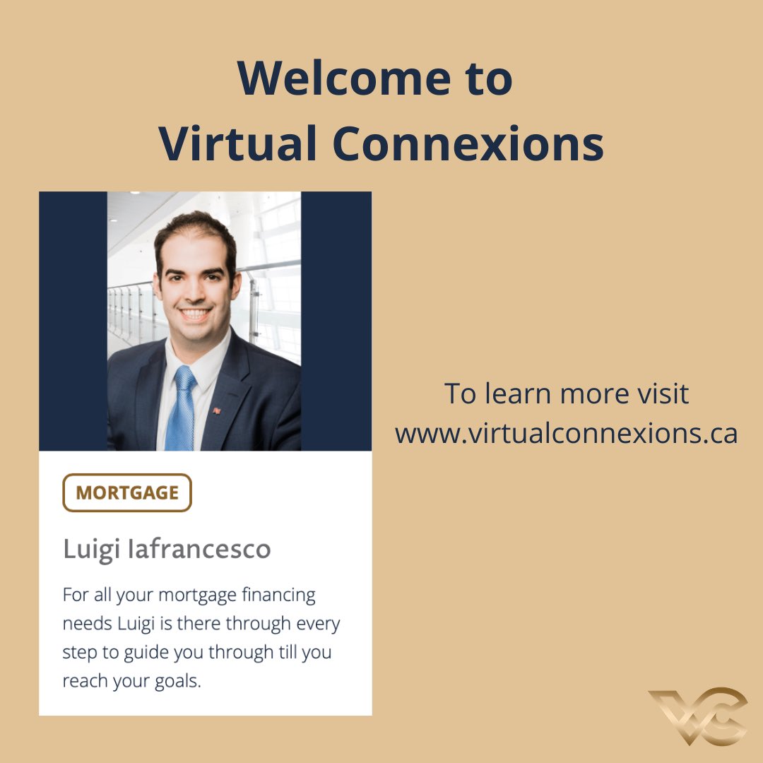 virconnexions's tweet photo. Welcome to our new partner @virtualconnexions ! 
Luigi is a seasoned mortgage specialist, demonstrated and repeated success working in the banking industry.
https://t.co/ilMkXsgKnO
#mortgageloanofficer #mortgagebroker #virtualbanking #virtualservices #propertygoals #mortgagerate https://t.co/WrS3tieSPN