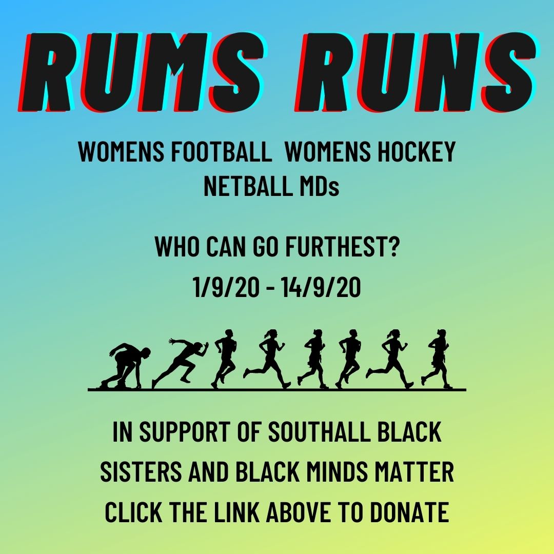 For another week we're taking part in RUMS RUNS - a competition with other RUMS clubs, to see who can run the furthest for <a href="/blackmindsmatt/">Blackmindsmatterofficial</a>   and <a href="/SBSisters/">Southall Black Sisters</a>! Donate here: gf.me/u/yvhjju if you can to help these two great charities!