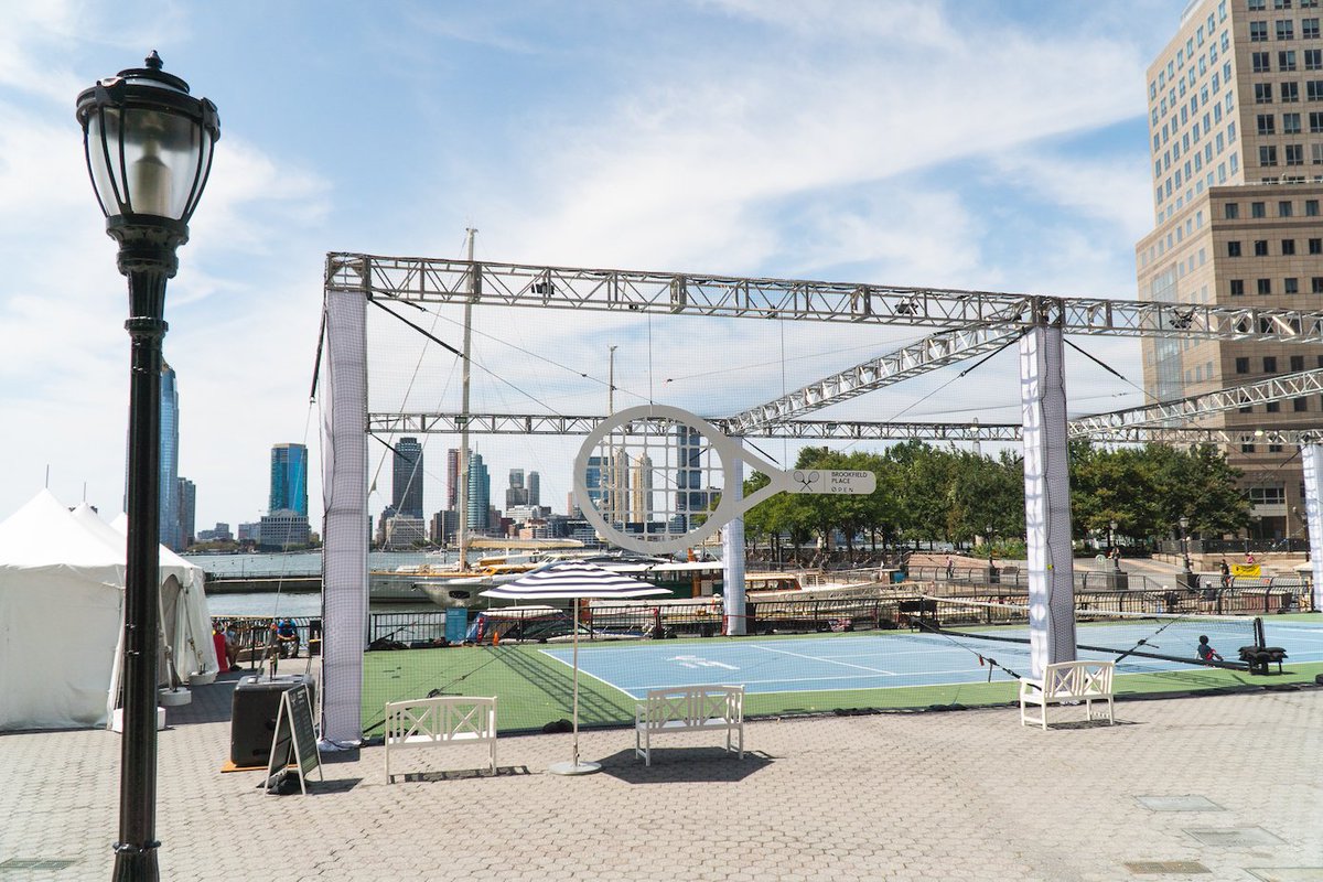 BMLBlackbird's tweet photo. BML-Blackbird supplied the full trussing structure grid for sports netting and stadium style lighting for tthe 5th annual Brookfield Place Tennis Open! 🎾🎾 #bmlblackbird

Thank you Q+A Events and Productions!
Photo credits:  Ryan Muir, courtesy of Brookfield Place New York https://t.co/lLxf8uyuMu