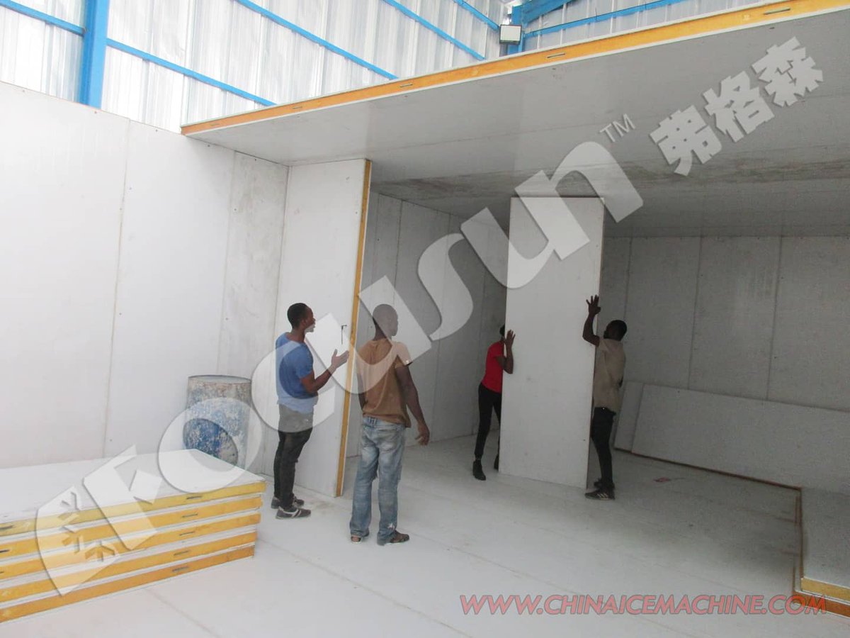Focusun_Ice's tweet photo. Cold room installation in African countries for #icestorage. We can also provide professional industrial #coldrooms and solar-powered #coldstorage for different kinds of product conservation. Welcome your inquiry by WhatsApp: https://t.co/xIONpDMwqI or enquiry@focusun.com https://t.co/xAiFOQ4Ez4