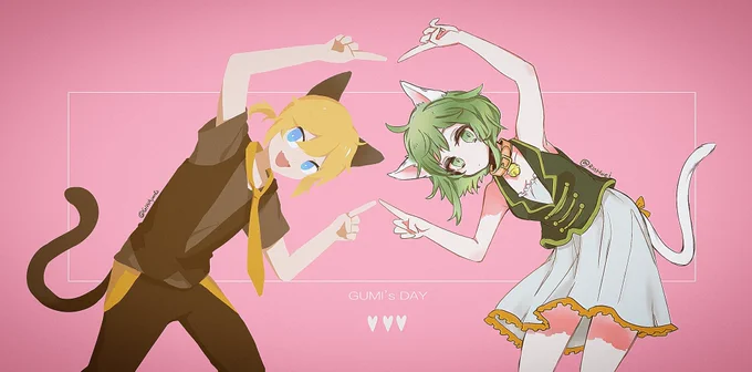 昨日はGUMIの日なので@GIWApants と一緒にニャン生しました? 