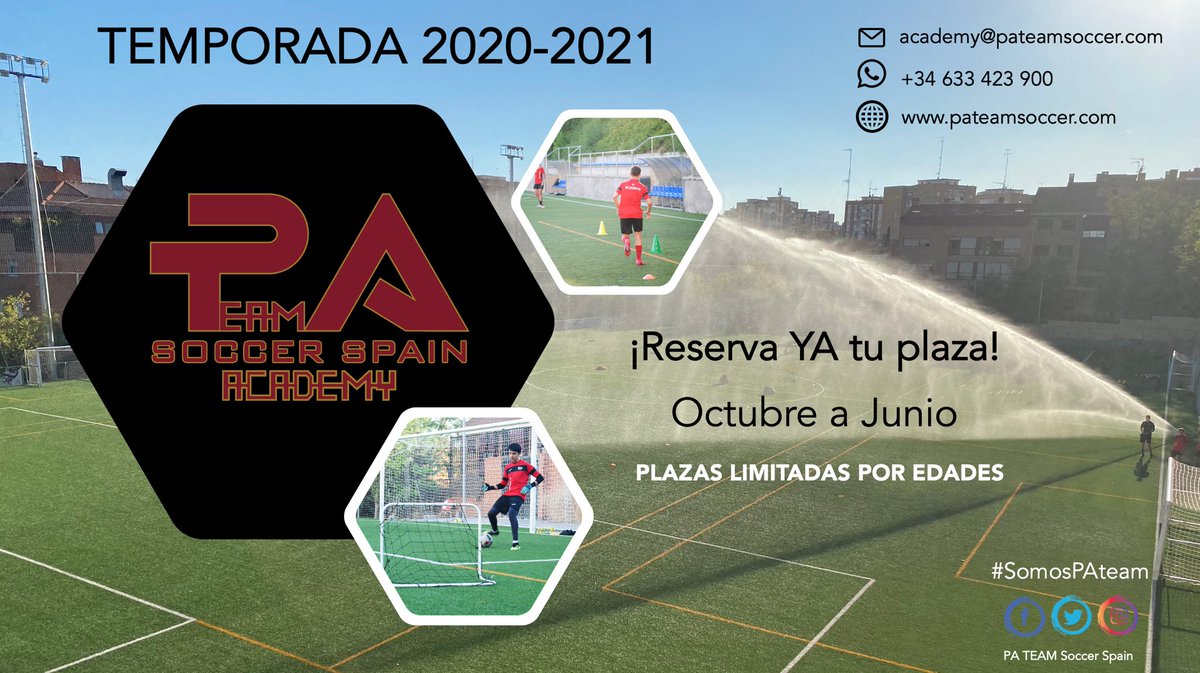pateamsoccer's tweet photo. 🚀¡PA TEAM ACADEMY 20-21 YA ESTÁ AQUÍ!🚦Con más novedades que nunca, hemos diseñado un trabajo para nuestros jugadores diferencial 💎Todo preparado para seguir siendo ÚNICOS ⚔️ Plazas limitadas y seleccionadas 📊 Más info en academy@pateamsoccer.com #SomosPAteam #PAteamAcademy https://t.co/BY2sRWvbkZ