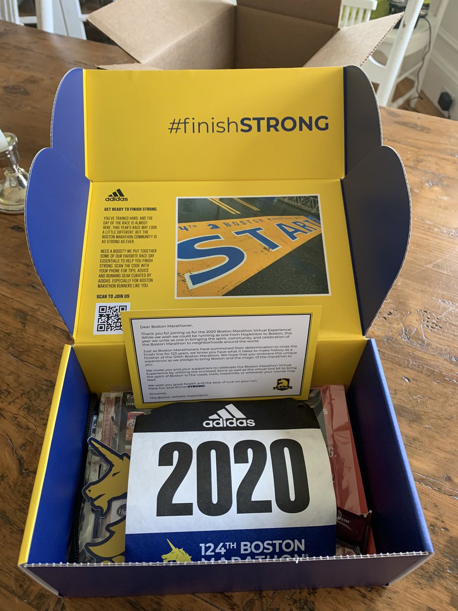 SWFLBATTH's tweet photo. Whoa. This just got real. Or, you know, as real as running a marathon without an actual marathon to run in. #BostonMarathon https://t.co/PelQuND9cY