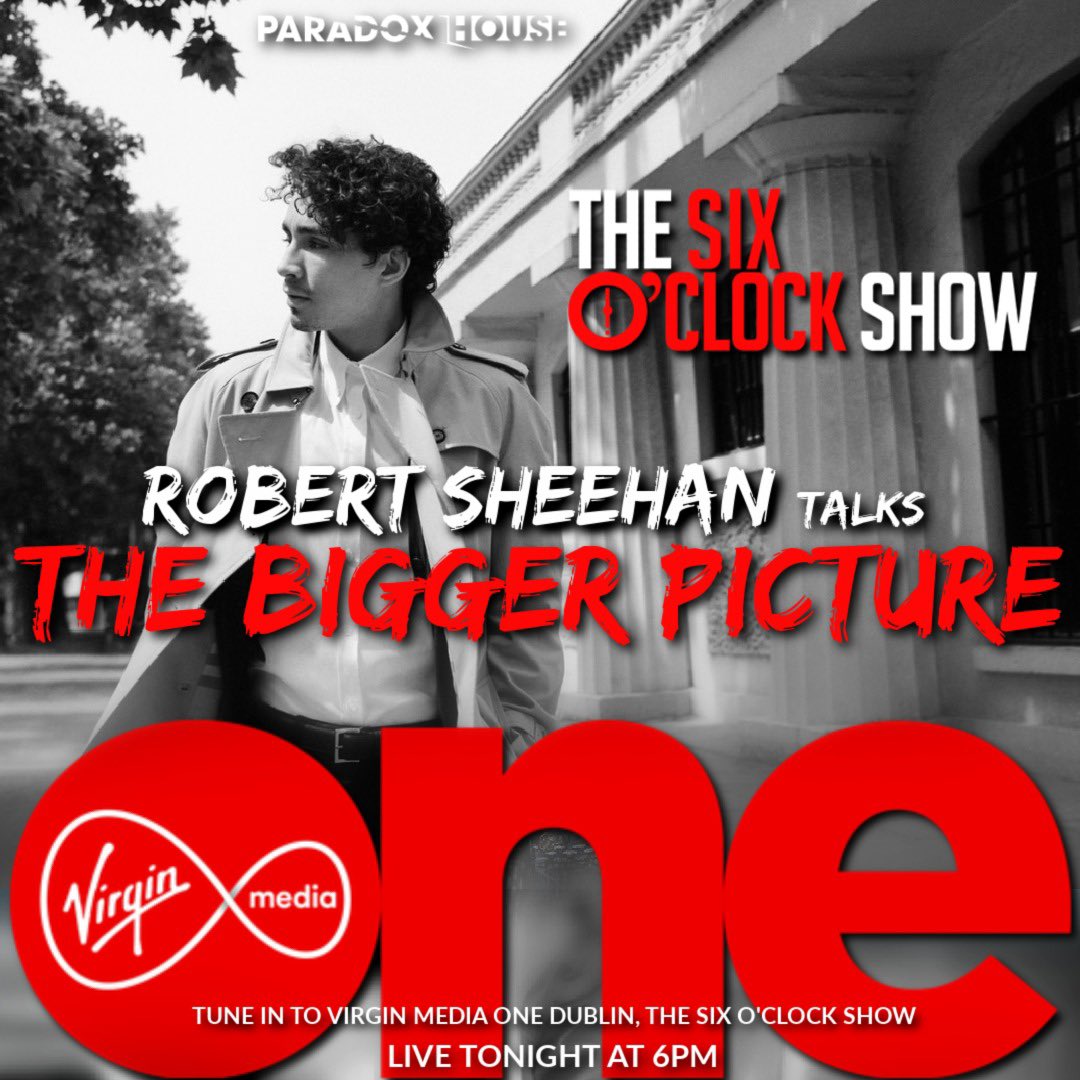 🗞News flash for all you <a href="/RobMSheehan/">Robert Sheehan</a> fans! Rob will be live tonight on @VirginMedia_One tonight via the <a href="/SixOClockShow/">The Six O'Clock Show</a>
He’ll be chatting about our film ‘The Bigger Picture’ that we re-released exclusively on our @youtube channel.
#robertsheehan #umbrellaacademy #thebiggerpicture