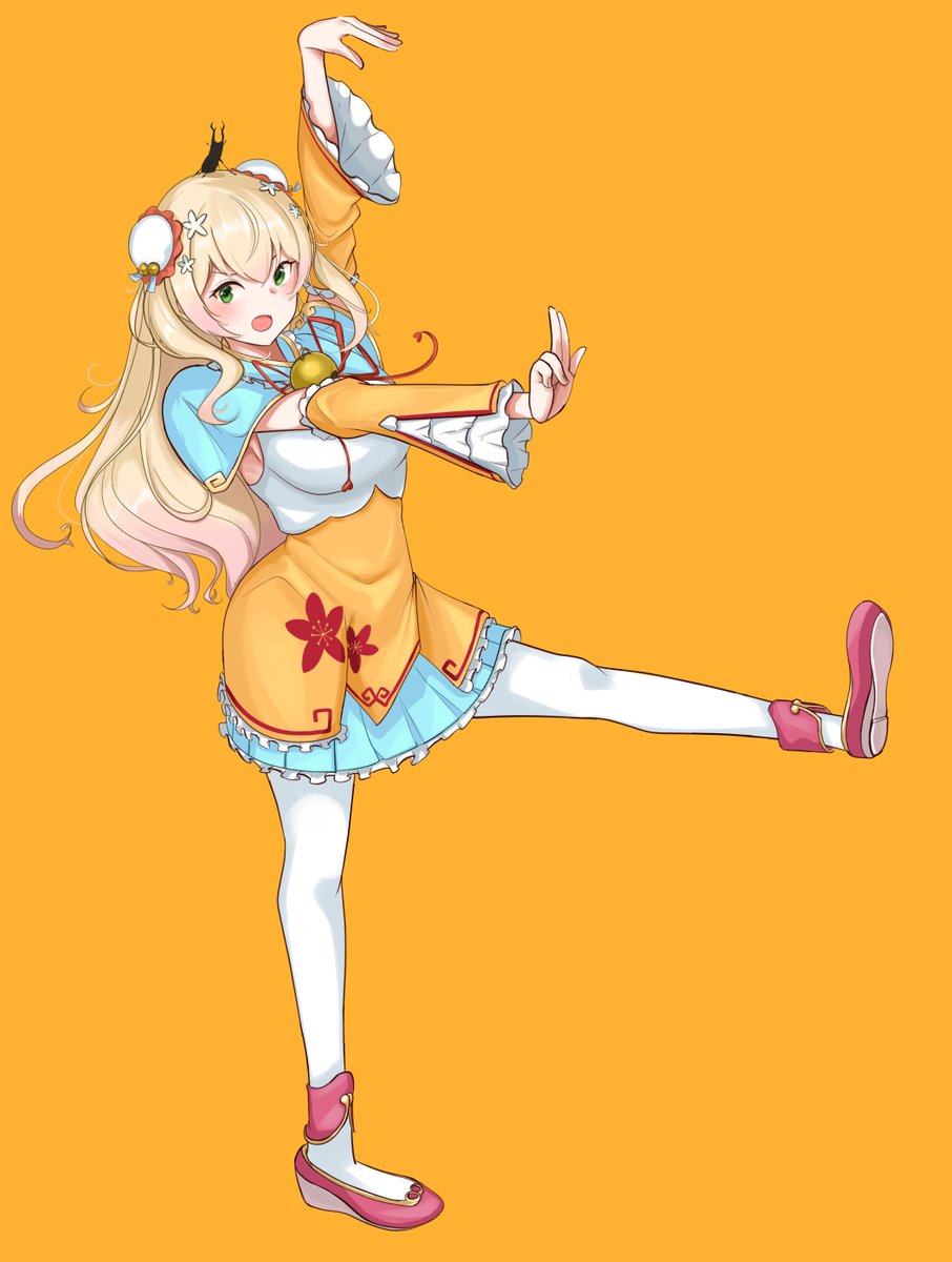 桃鈴ねね 「ホロライブの桃鈴ねねちゃん描きまんた。
ギラファノコギリクワガタ盗まれてムシキン」|さつませぶんのイラスト