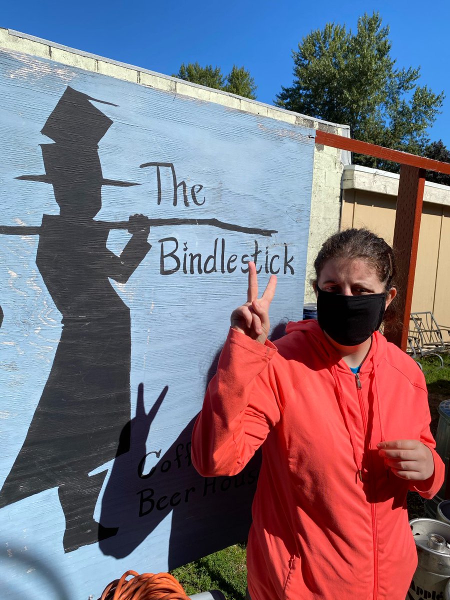 AtWorkWA's tweet photo. Check out Britney at the Bindlestick! This is giving us some serious fall vibes. Especially with all the leaves changing. Anyone else? ππ#AtWorkWA https://t.co/NC0haq7CoD