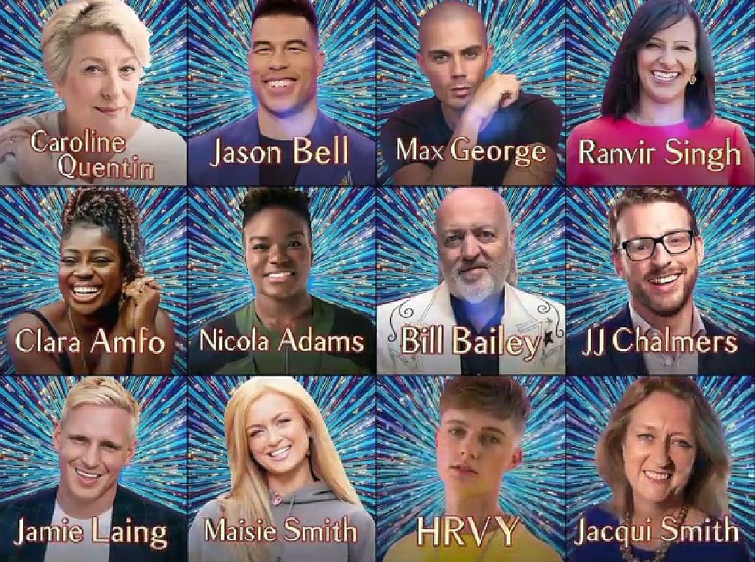 SCDSandwich's tweet image. A big, sparkly Strictly welcome to our celebrity line up!
@quentytweets @JasonBell33 @MaxGeorge @ranvir01 @claraamfo @NicolaAdamsOBE @BillBailey @JJChalmersRM  @maisie_smith_ @HRVY @Jacqui_Smith1 &amp;amp; welcome back @JamieLaing_UK! Wishing you a wonderful #Strictly2020!