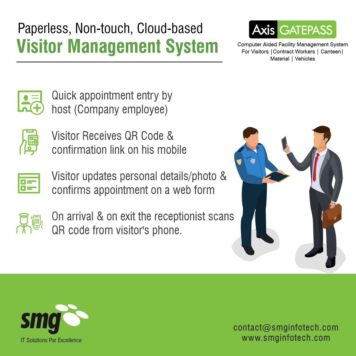 CAFMsolutions's tweet image. Visitor Management for the Enterprise - Multi-site, approval workflow, self-registration, visitor safety training, multilingual, non-touch, Visitor food coupons, Cloud or locally hosted, access control, paperless 

smginfotech.com/cms/facility-m…

#visitormanagement
#visitorsoftware