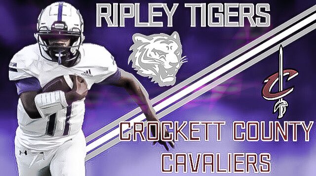 RipleyHighTN's tweet photo. The Tigers head to Crockett County tonight to battle with the Cavaliers in their first region matchup of the season. For those not in attendance the game can be heard on WTRB 1570 AM

🟣 Ripley @ Crockett County

🟣 Sept. 4

🟣 7PM

🟣Crockett County HS
#GoTigers 
@RHSFootballTN https://t.co/Mf3TY35DyA