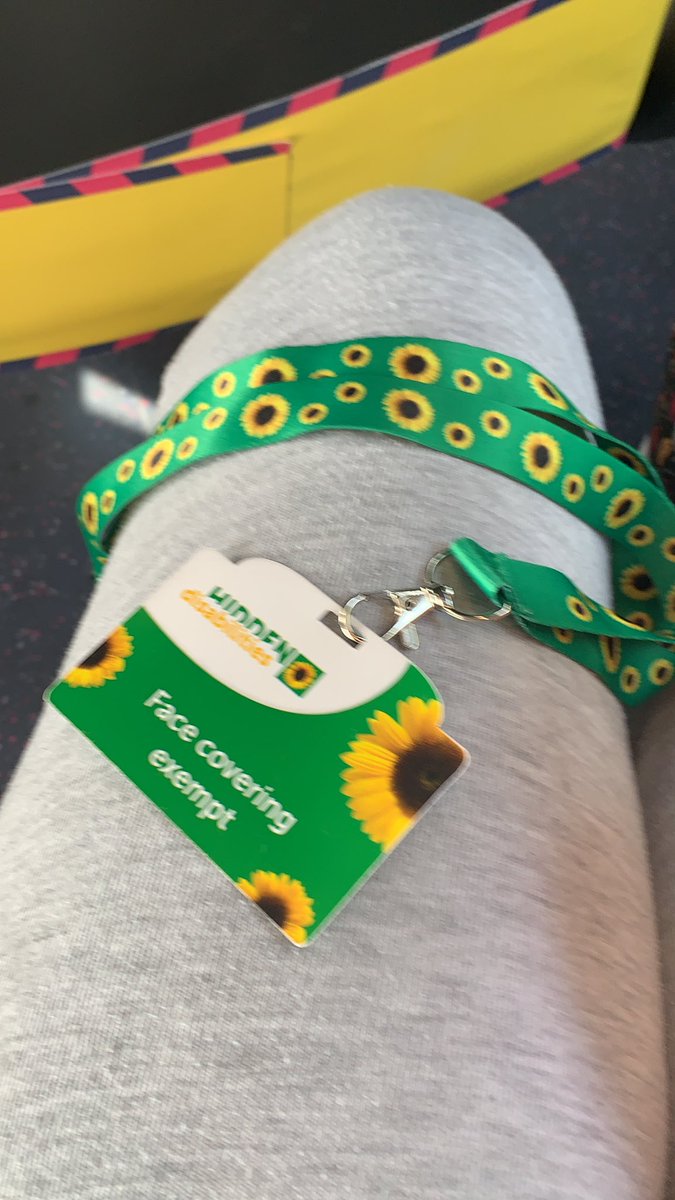 chloereains's tweet photo. @FirstWestYorks I find it very unfair drivers tutting at me as I can’t wear a mask , I wear the landyard to show I can’t due to my hidden disabilities https://t.co/EajpA0Giuv